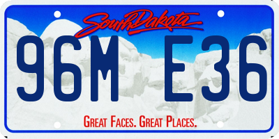 SD license plate 96ME36