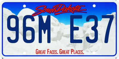 SD license plate 96ME37