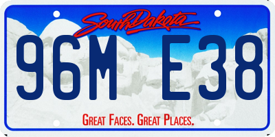 SD license plate 96ME38