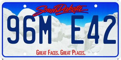 SD license plate 96ME42
