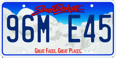 SD license plate 96ME45