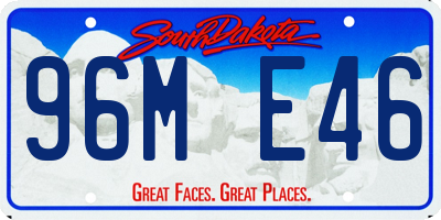 SD license plate 96ME46