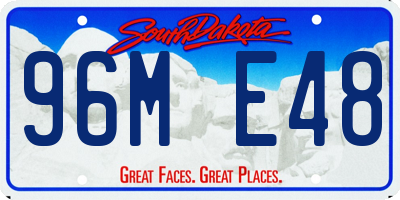 SD license plate 96ME48