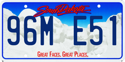 SD license plate 96ME51