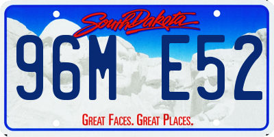 SD license plate 96ME52