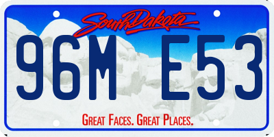 SD license plate 96ME53