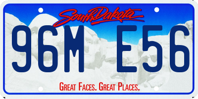 SD license plate 96ME56