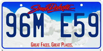 SD license plate 96ME59