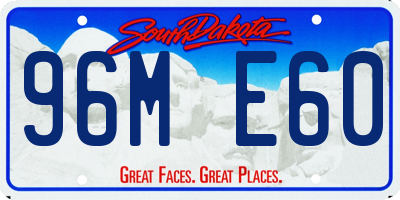 SD license plate 96ME60