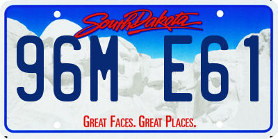 SD license plate 96ME61