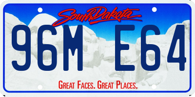 SD license plate 96ME64