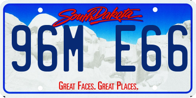 SD license plate 96ME66