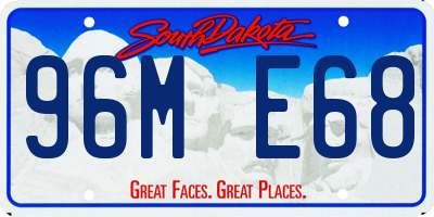 SD license plate 96ME68
