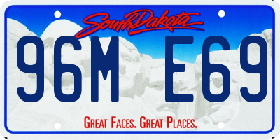 SD license plate 96ME69