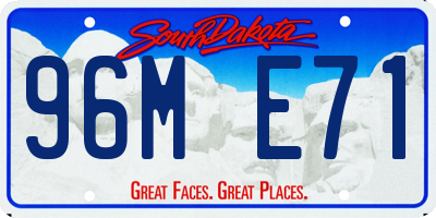 SD license plate 96ME71