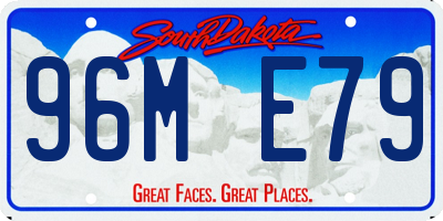 SD license plate 96ME79