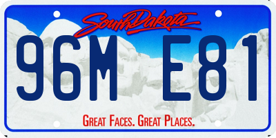 SD license plate 96ME81