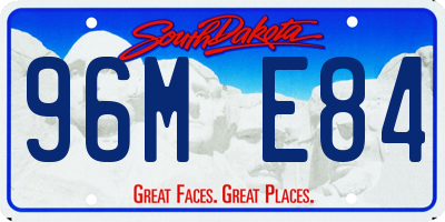 SD license plate 96ME84