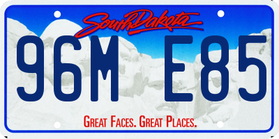 SD license plate 96ME85