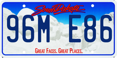 SD license plate 96ME86