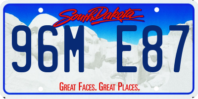 SD license plate 96ME87