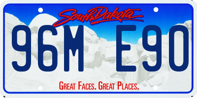 SD license plate 96ME90