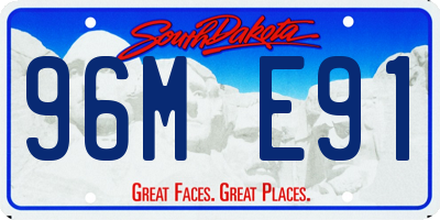 SD license plate 96ME91