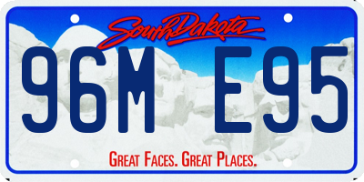 SD license plate 96ME95