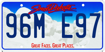 SD license plate 96ME97