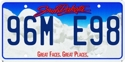 SD license plate 96ME98