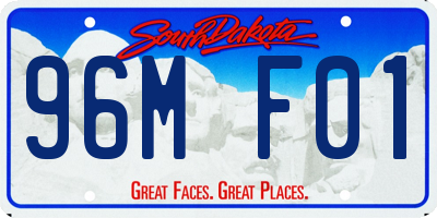 SD license plate 96MF01
