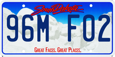 SD license plate 96MF02
