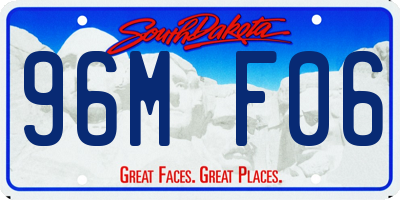 SD license plate 96MF06