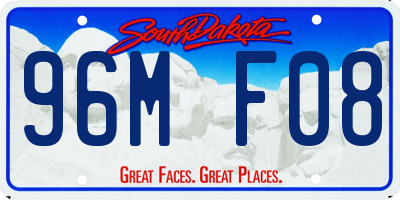 SD license plate 96MF08