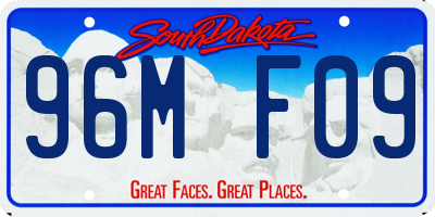 SD license plate 96MF09