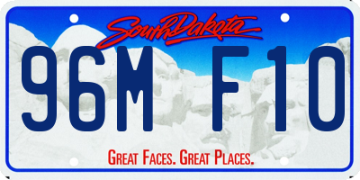 SD license plate 96MF10