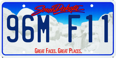 SD license plate 96MF11