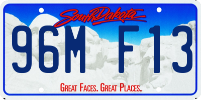 SD license plate 96MF13