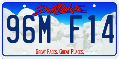 SD license plate 96MF14