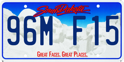 SD license plate 96MF15