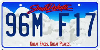 SD license plate 96MF17