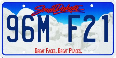 SD license plate 96MF21