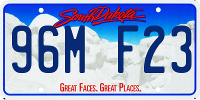 SD license plate 96MF23