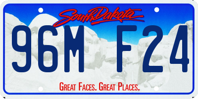 SD license plate 96MF24