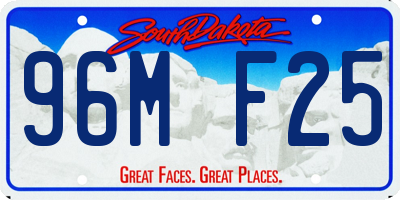 SD license plate 96MF25