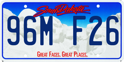 SD license plate 96MF26