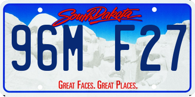 SD license plate 96MF27