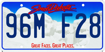 SD license plate 96MF28