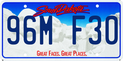 SD license plate 96MF30