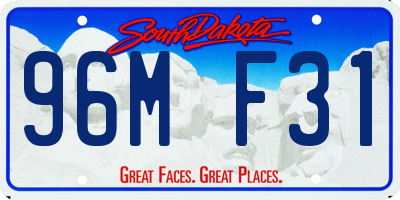 SD license plate 96MF31